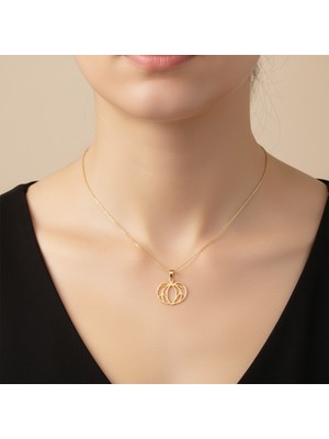 TabiTela 8 ayar altın kolye ucu bal kabağı   GM7848 1 gr