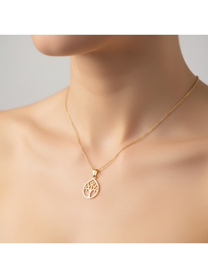 Tabitela 8 Ayar Altın Kolye Ucu Ağaç GM8293 1 gr