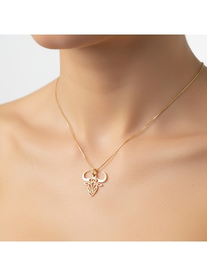 TabiTela 8 ayar altın kolye ucu boğa GM6799 1 gr