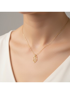 TabiTela 14 ayar altın kolye ucu baykuş   GM7691 0.5 gr