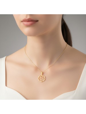 Tabitela 8 Ayar Altın Kolye Ucu Mandela   GM7460 1 gr