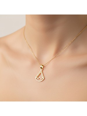 TabiTela 8 ayar altın kolye ucu dağ GM7575 0.5 gr