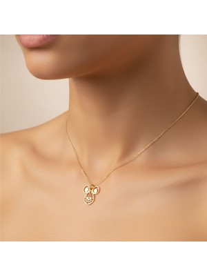 TabiTela 8 ayar altın kolye ucu fare   GM7598 1 gr