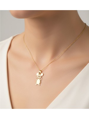 Tabitela 8 Ayar Altın Kolye Ucu Fare   GM7595 0.5 gr