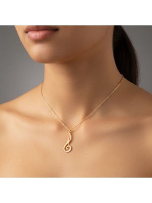 TabiTela 8 ayar altın kolye ucu müzik notası   GM7610 0.5 gr