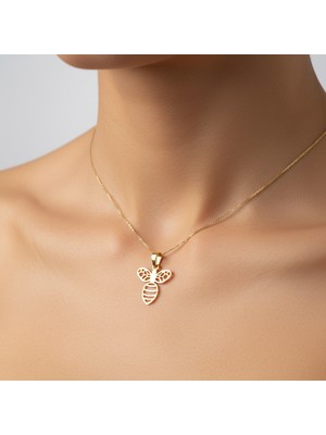 Tabitela 8 Ayar Altın Kolye Ucu Arı GM8799 1 gr