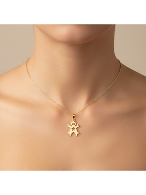 TabiTela 14 ayar altın kolye ucu kardan adam   GM8081 1 gr