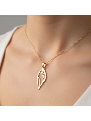 Tabitela 8 Ayar Altın Kolye Ucu Kaya   GM7928 1 gr