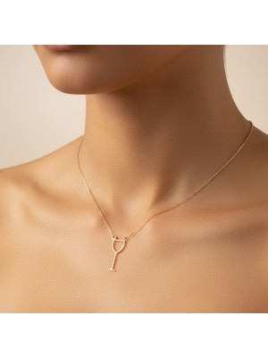 Tabitela 8 Ayar Altın Kolye Ucu Şarap Kadehi GM8926 0.5 gr