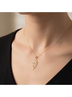 TabiTela 14 ayar altın kolye ucu çiçek GM6944 1 gr