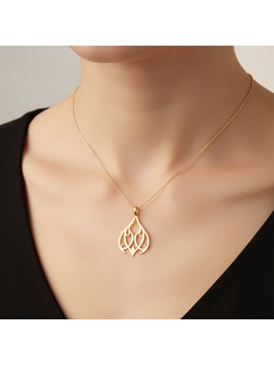 TabiTela 8 ayar altın kolye ucu dağ GM7561 0.5 gr