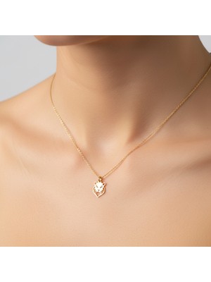 Tabitela 14 Ayar Altın Kolye Ucu Aslan   GM7334 1 gr