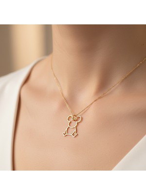 Tabitela 14 Ayar Altın Kolye Ucu Fare   GM7597 0.5 gr