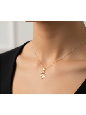 TabiTela 8 ayar altın kolye ucu kar tanesi GM8085 1 gr