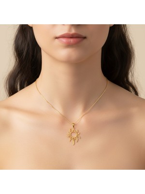 TabiTela 8 ayar altın kolye ucu güneş GM8176 1 gr