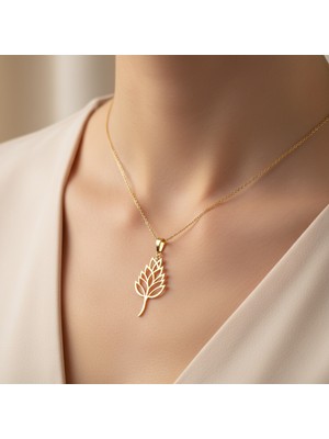 TabiTela 8 ayar altın kolye ucu kozalak   GM7814 0.5 gr