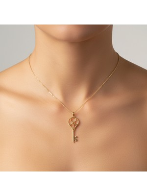 TabiTela 14 ayar altın kolye ucu anahtar GM7246 1 gr