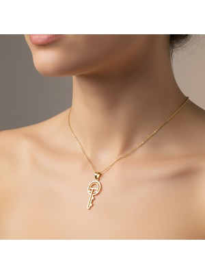 TabiTela 14 ayar altın kolye ucu anahtar GM7232 1 gr