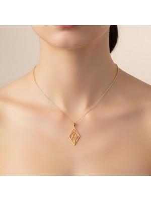 TabiTela 8 ayar altın kolye ucu piramit   GM7864 0.5 gr