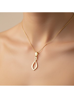 TabiTela 8 ayar altın kolye ucu kravat GM8182 1 gr