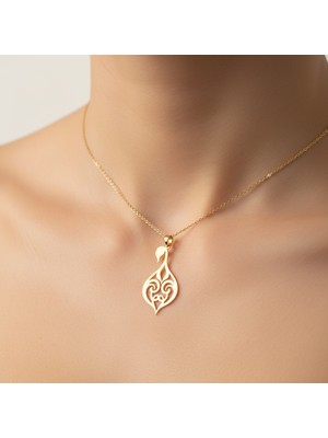 TabiTela 14 ayar altın kolye ucu kuğu GM8209 0.5 gr