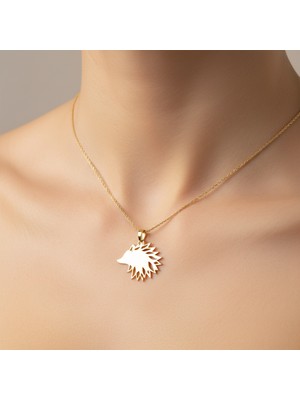 TabiTela 8 ayar altın kolye ucu kirpi   GM7134 0.5 gr