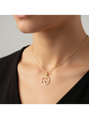 TabiTela 8 ayar altın kolye ucu güzel tasarımlar GM7367 0.5 gr