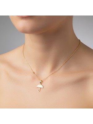 Tabitela 8 Ayar Altın Kolye Ucu Şemsiye GM8781 0.5 gr