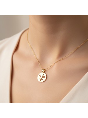 Tabitela 8 Ayar Altın Kolye Ucu Yaprak GM7306 0.5 gr