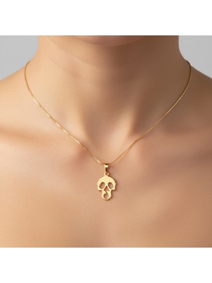 TabiTela 8 ayar altın kolye ucu kafatası   GM8041 0.5 gr