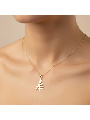 TabiTela 8 ayar altın kolye ucu noel ağacı   GM7780 1 gr