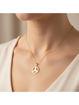 TabiTela 8 ayar altın kolye ucu Benz GM9148 1 gr