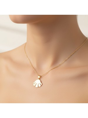 TabiTela 8 ayar altın kolye ucu deniz kabuğu   GM8029 1 gr