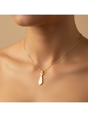 TabiTela 14 ayar altın kolye ucu kravat GM8195 0.5 gr