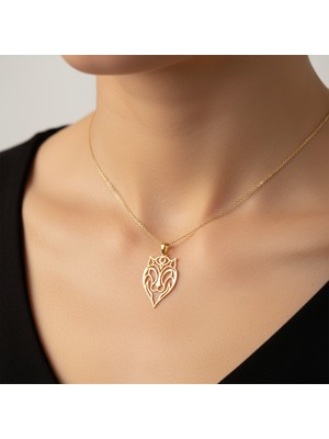 Tabitela 8 Ayar Altın Kolye Ucu Aslan   GM7343 1 gr