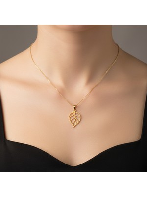 Tabitela 14 Ayar Altın Kolye Ucu Yaprak GM7301 1 gr