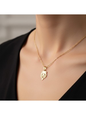 Tabitela 8 Ayar Altın Kolye Ucu Aslan   GM7414 0.5 gr