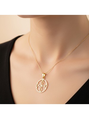 TabiTela 8 ayar altın kolye ucu Mandela   GM7465 0.5 gr