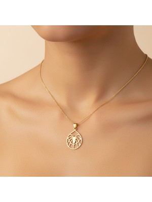 TabiTela 8 ayar altın kolye ucu örümcek GM9008 1 gr