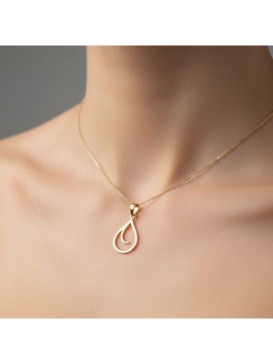 TabiTela 14 ayar altın kolye ucu su   GM8421 0.5 gr