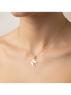 TabiTela 8 ayar altın kolye ucu köpek GM9069 0.5 gr