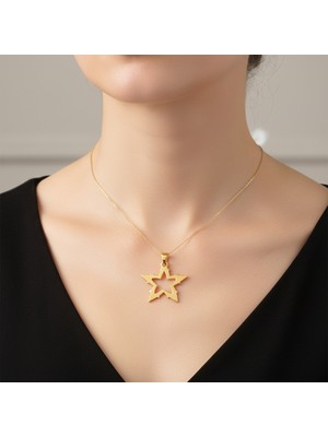 Tabitela 8 Ayar Altın Kolye Ucu Yıldız GM8107 1 gr