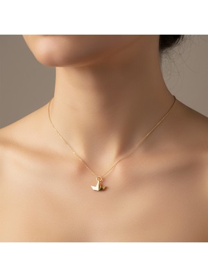 TabiTela 8 ayar altın kolye ucu kağıttan tekne   GM7270 1 gr