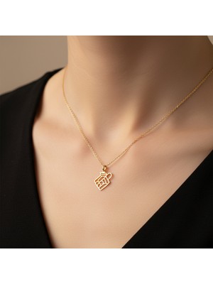 TabiTela 8 ayar altın kolye ucu Çaydanlık GM9125 0.5 gr