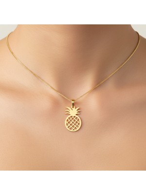 TabiTela 8 ayar altın kolye ucu ananas GM8688 1 gr