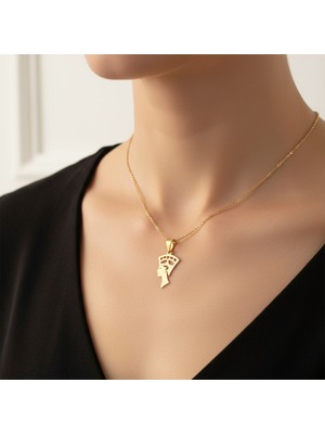 Tabitela 8 Ayar Altın Kolye Ucu Nefertiti   GM7638 1 gr
