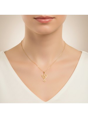 TabiTela 8 ayar altın kolye ucu güzel tasarımlar GM7369 0.5 gr