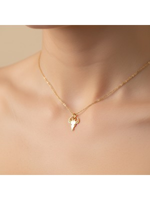 TabiTela 8 ayar altın kolye ucu Boğa   GM8223 1 gr