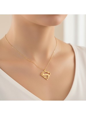 TabiTela 8 ayar altın kolye ucu Süpermen GM9203 0.5 gr