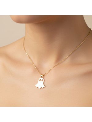 TabiTela 14 ayar altın kolye ucu hayalet   GM6981 0.5 gr